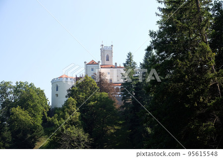 Castle Trakoscan in Croatia, built around 1334 as a Croatia's northwestern fortification system Castle Trakoscan in Croatia, built around 1334 as a Croatia's northwestern fortification system 95615548