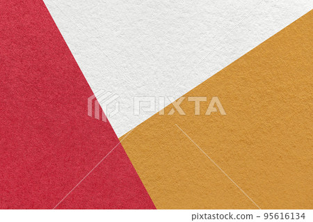 Texture of craft white, red and ocher color paper background, macro. Vintage wine abstract cardboard with gradient. Texture of craft white, red and ocher color paper background, macro. Vintage wine abstract cardboard with gradient. 95616134