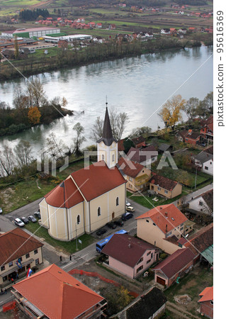 Parish Church of Holy Trinity in Hrvatska Dubica, Croatia. Parish Church of Holy Trinity in Hrvatska Dubica, Croatia. 95616369