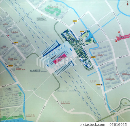 Map of Hangzhou East Railway Station one of the largest railway hub in Asia, Hangzhou, China 95616935
