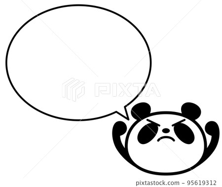 簡單的熊貓臉膽量姿勢講話泡泡 簡單的熊貓臉膽量姿勢講話泡泡 95619312