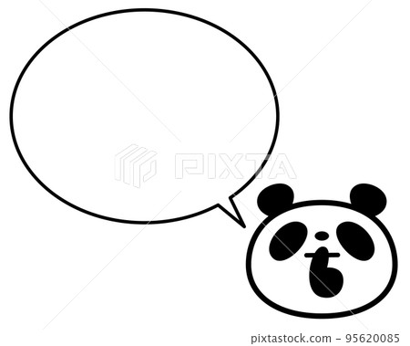 簡單的熊貓臉秘密姿勢氣球 95620085