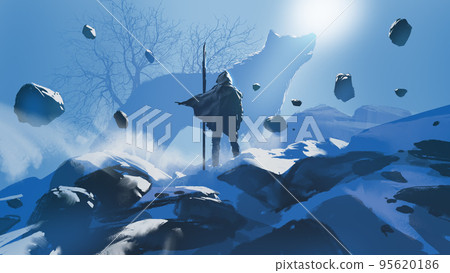 the giant wolf of winter 95620186