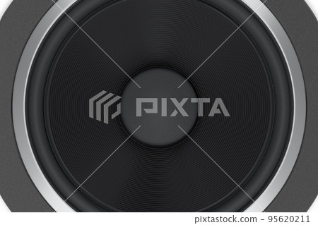 Hi-fi speakers with loudspeakers for sound recording studio on white background. Hi-fi speakers with loudspeakers for sound recording studio on white background. 95620211