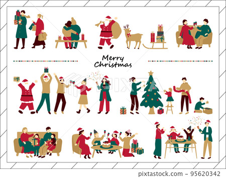 享受聖誕節的人們 95620342