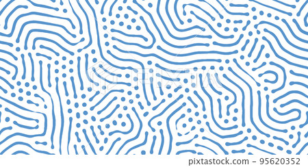 Abstract organic seamless pattern in black and white 95620352