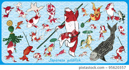 金魚 魚 浮世繪 95620357