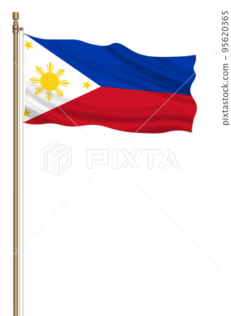3D Flag of Philippines on a pillar 3D Flag of Philippines on a pillar 95620365