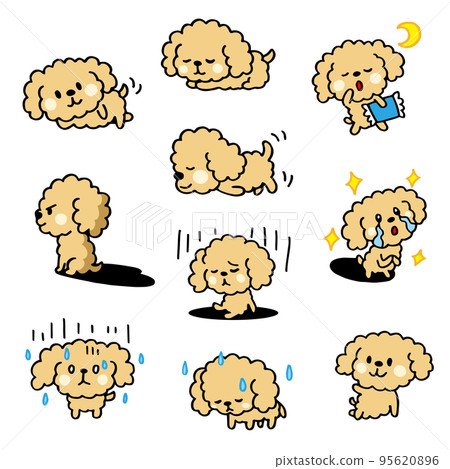 玩具貴賓犬鬆散手繪姿勢套裝 3 玩具貴賓犬鬆散手繪姿勢套裝 3 95620896