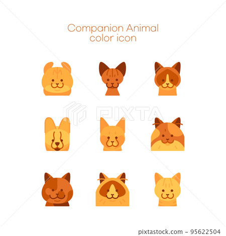 various cat breeds icon, small drawing set various cat breeds icon, small drawing set 95622504