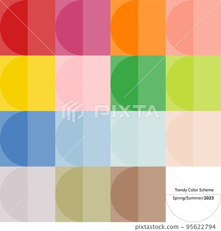 Fashion color scheme for spring and summer season Fashion color scheme for spring and summer season 95622794