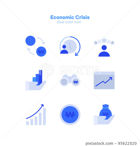 vector icon series_financial crisis, recession, collapsing economy vector icon series_financial crisis, recession, collapsing economy 95622820