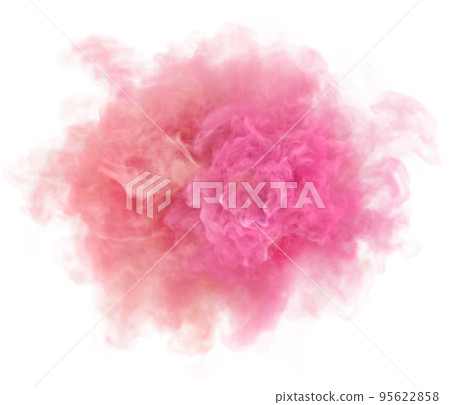 Caramel pink color smoking puff. 3D render Caramel pink color smoking puff. 3D render 95622858