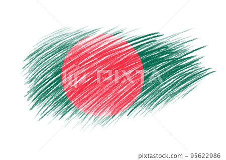 3D Flag of Bangladesh on brush 3D Flag of Bangladesh on brush 95622986