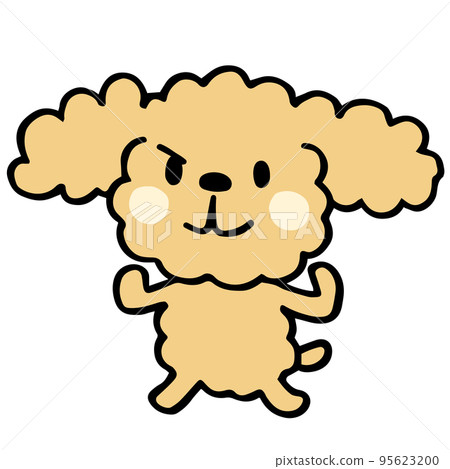 Loose hand-painted Toy Poodle Guts pose 95623200