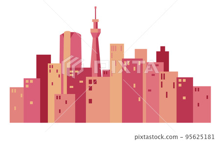 東京建築景觀(粉色) 東京建築景觀(粉色) 95625181