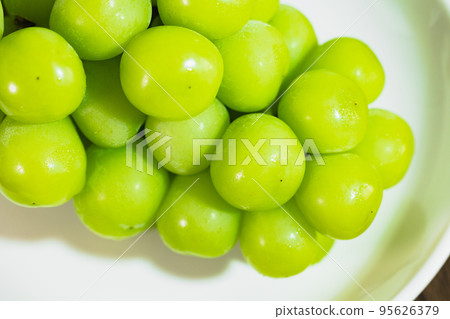 Shine Muscat served on a plate 95626379
