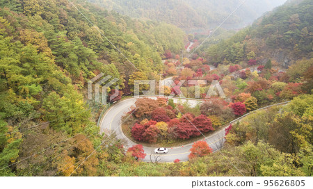 Curved Road, Road, Automobile, Bobaljae, Bobaljae Observatory, Eight Views of Danyang, Yeongchun-myeon, Danyang-gun, Chungbuk 95626805