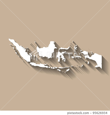 Indonesia vector country map silhouette Indonesia vector country map silhouette 95626934