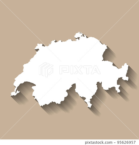 Switzerland vector country map silhouette Switzerland vector country map silhouette 95626957