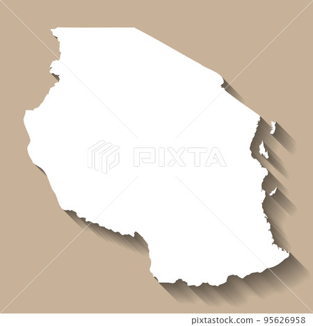 Tanzania vector country map silhouette Tanzania vector country map silhouette 95626958