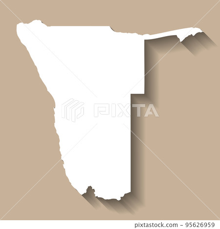 Namibia vector country map silhouette Namibia vector country map silhouette 95626959
