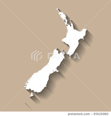 New Zealand vector country map silhouette New Zealand vector country map silhouette 95626960