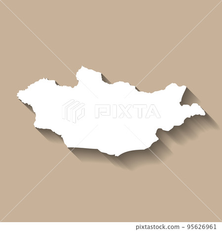 Mongolia vector country map silhouette Mongolia vector country map silhouette 95626961