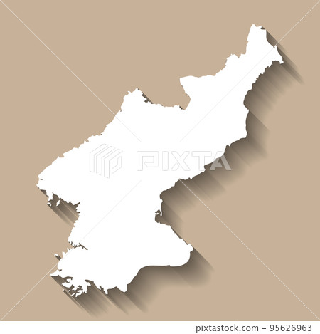 North Korea vector country map silhouette North Korea vector country map silhouette 95626963