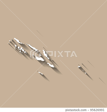 Solomon Islands vector country map silhouette 95626991