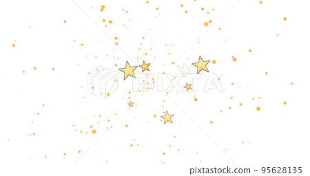 Image of stars falling over white background Image of stars falling over white background 95628135