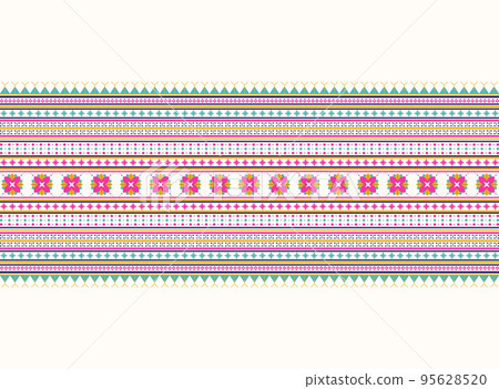 Geometric ethnic oriental pattern background. Design for texture, wrapping, clothing, batik, fabric, wallpaper and background. Pattern embroidery design. 95628520