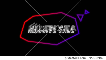 Massive Sale advertisement in Retro Eighties concept 95628982
