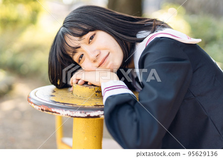 School girls with a smile 95629136