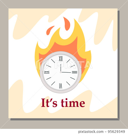 Deadline poster template, flat vector illustration. Deadline poster template, flat vector illustration. 95629349