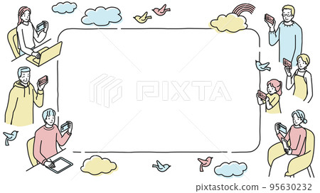 有我的號碼卡的人的框架 95630232