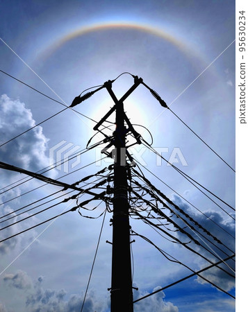 utility pole and halo utility pole and halo 95630234
