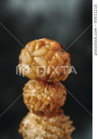 stack of different panellets, typical of Catalonia 95631218
