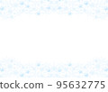 Snow crystal frame light blue 95632775