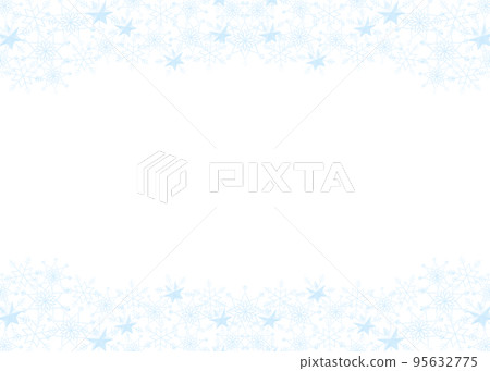 Snow crystal frame light blue Snow crystal frame light blue 95632775