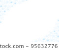 Snow crystal frame light blue 95632776