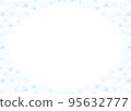 Snow crystal frame light blue 95632777