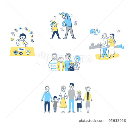 Various family scene sets 95632938