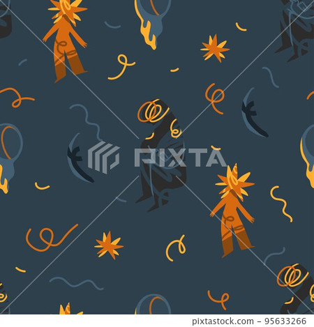 Magical cosmic illustration clipart seamless pattern with moon,star and cute alien characters.Cosmic abstract background.Cartoon style.Hand drawn contemporary art.Cosmos alien cute pattern background. Magical cosmic illustration clipart seamless pattern with moon,star and cute alien characters.Cosmic abstract background.Cartoon style.Hand drawn contemporary art.Cosmos alien cute pattern background. 95633266