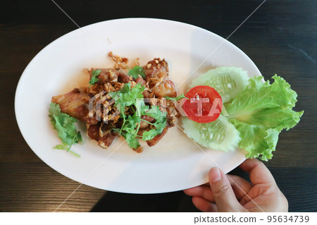 belly of pork, pork or fried pork or deep fried pork or grilled pork 95634739