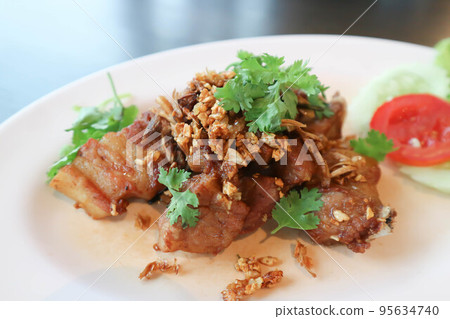 belly of pork, pork or fried pork or deep fried pork or grilled pork 95634740