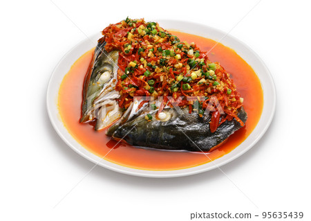 紅辣椒蒸湘式魚頭 95635439