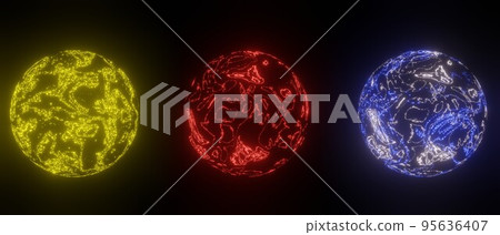Fantastic planets of the solar system isolated on black background 3d rendering, Fantastic planets of the solar system isolated on black background 3d rendering, 95636407