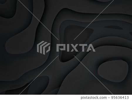 Abstract dynamic fluid overlap textured black background 3d Abstract dynamic fluid overlap textured black background 3d 95636413
