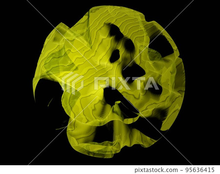 3d render of abstract composition with sphere on black background 3d render of abstract composition with sphere on black background 95636415